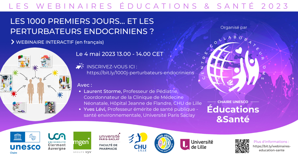 Flyer webinaire Les 1000 premiers jours... et les perturbateurs endocriniens ?